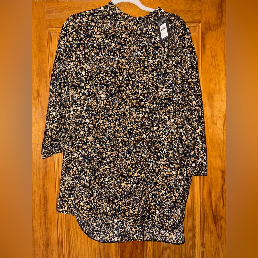 Black and Tan Patterned Dress